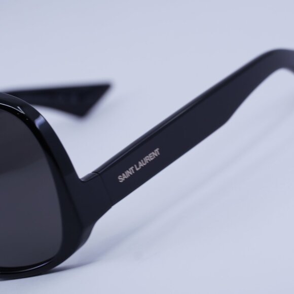 🕶️ New Saint Laurent SL652/F SOLACE 001 Sunglasses - Black Frame, Black Lenses - Picture 5 of 12